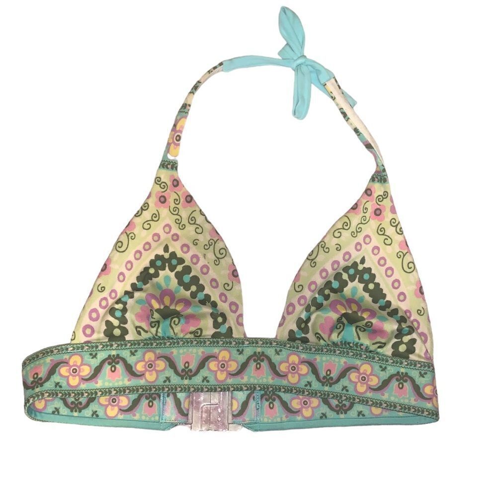 Victoria's Secret Women's Floral Paisley Halter Bikini Top Size S